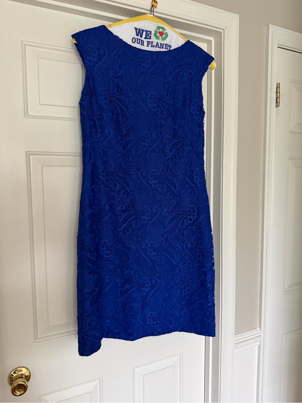Ralph Lauren Cobalt Blue Lace Sheath Dress